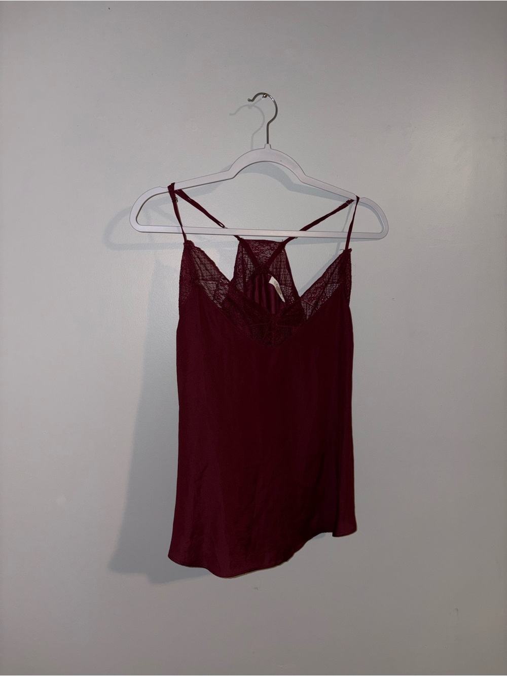 Blush J • Burgundy Lace Trim Tank